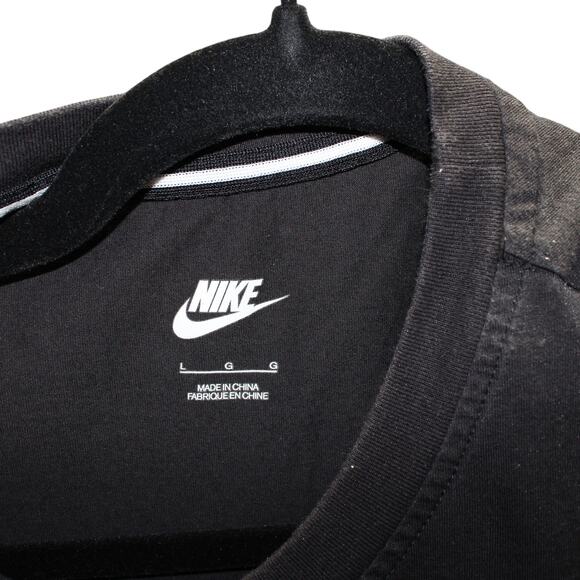 Nike Black Logo Muscle Tee Tank Top w Pocket Large - Picture 4 of 4
